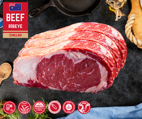 CHILLED: Premium Rib Eye (Scotch Fillet) approx.  3.3 - 3.7kg