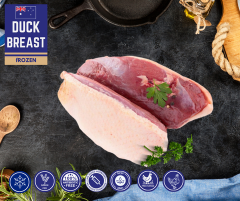 FROZEN - Duck Breast Skin On 250g  each (5 x Breast)