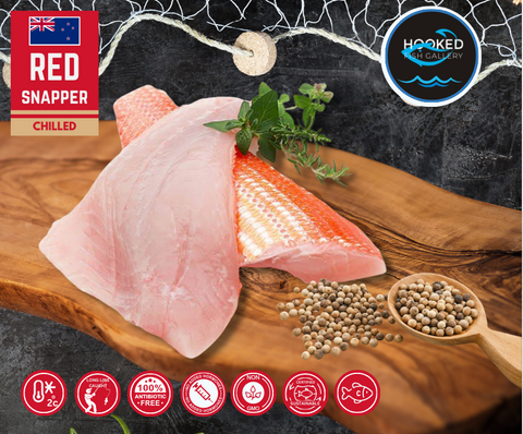 CHILLED NZ Snapper Fillets 2 × 190g to 230g fillets (arrives Monday 25/3)