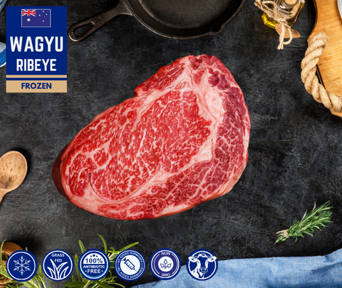 FROZEN - Wagyu Rib Eye Steak 260-300gm (Marble M6/7)