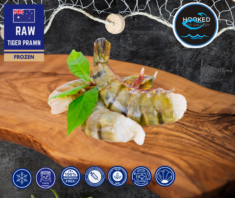 FROZEN - Tiger Raw Prawns (Shell-off) 500g Bags