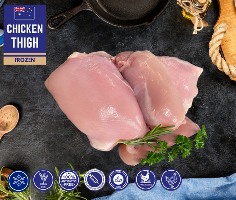 FROZEN - AUS Free Range Chicken Thigh, 500-700gm