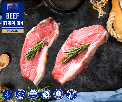 FROZEN Premium Striploin Steaks 2 x 400g