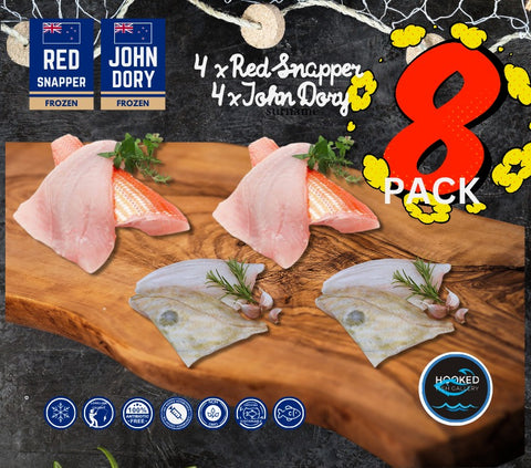 FROZEN - Snapper & John Dory Fillets 2 x 150g to 190g x 4