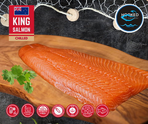 CHILLED - New Zealand Fresh King Salmon (Whole Side Fillet), 1.1kg-1.4kg