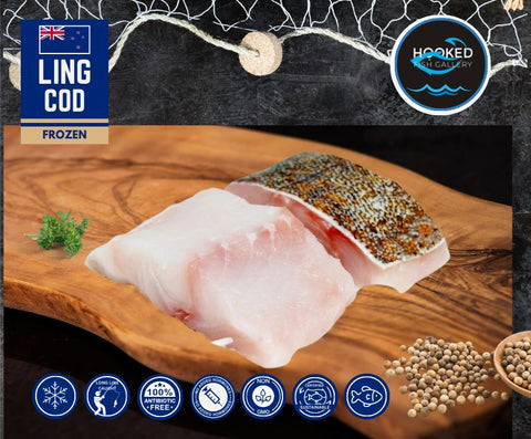 FROZEN NZ Ling Cod 2 x 200g to 230g each fillet